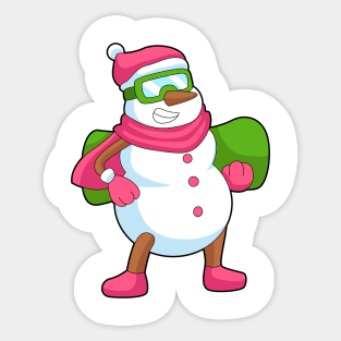 Snowman Snowboard Winter sports Sticker